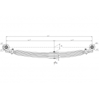 рессора MAN 902504MN-2902012-10 перед (81434026309, 81434026310) (смещение) ЧМЗ, 690005094