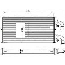 Радиатор отопителя УРАЛ-6370 в сборе LUZAR, LRh1243