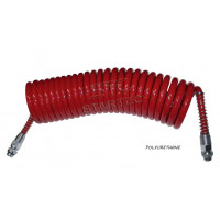 Шланг пневматический витой М16 L=7.5м (красный) Polyurethane STARTEC, INF.10.166