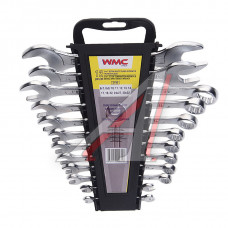 Набор ключей универсальных комбинированных,рожковых 12 предметов в пластиковом держателе WMC TOOLS, WMC-5198