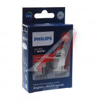 Лампа светодиодная 12V W21W W3x16d бесцокольная блистер (2шт.) Red X-Treme Ultinon PHILIPS, P-11065XURX2