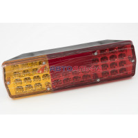 Фонарь задний левый 12/24В светодиодный с подсветкой номера 6 болтов (ФП-130 LED) КАМАЗ, ГАЗ, ФП359 LEDА